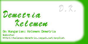 demetria kelemen business card